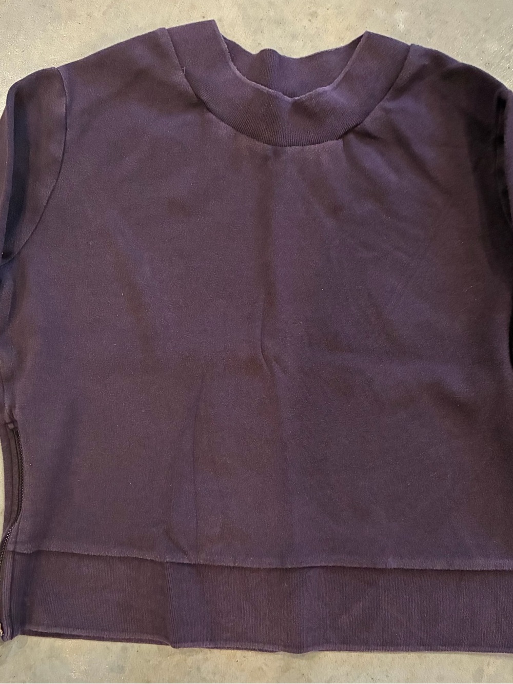 GAP Women's Layered Hem Long Sleeve Top - Plum
